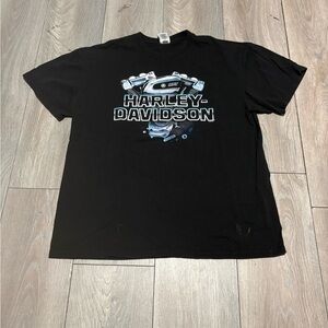 Vintage Men’s Harley Davidson Black Seattle Washington Graphic Tee Size XL